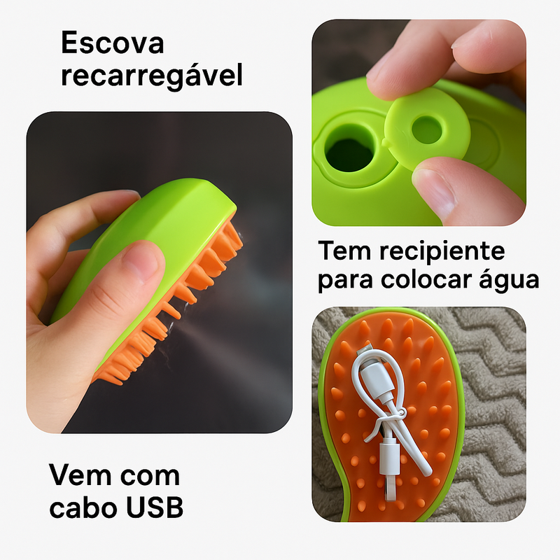 🐾 A Escova a Vapor Que Deixa o Pelo do Seu Patudo Impecável — Sem Esforço!