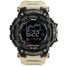 Relógio Smael Militar 1802 - Digital Watch relógio 024 AmploTech Pulseira Bege 
